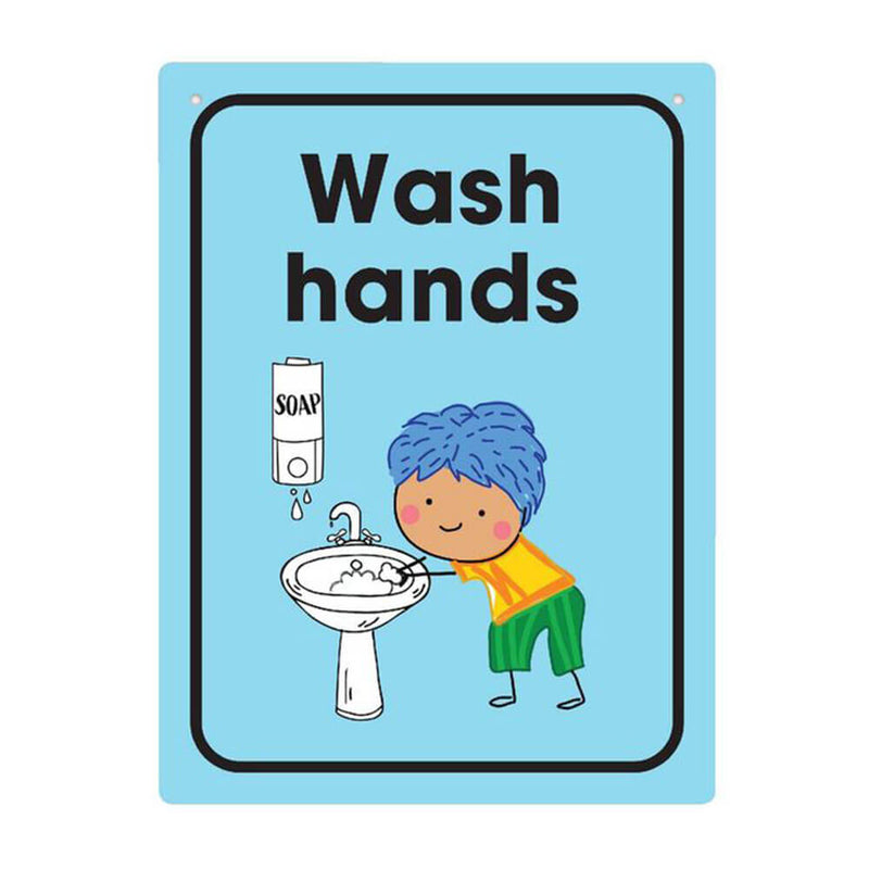 Durus Wandschild „Hände waschen“ (225 x 300 mm)