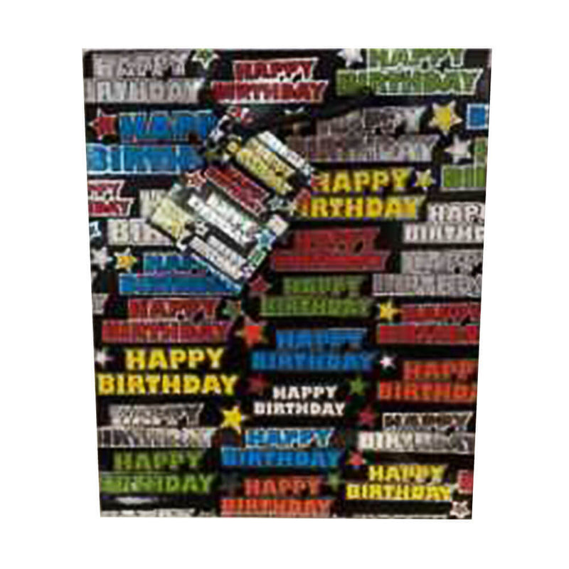 Ozcorp Joyeux Anniversaire Sac Cadeau (Noir)