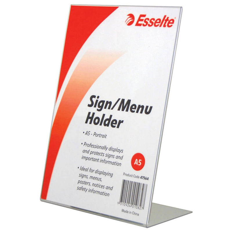 Porte-affiche simple portrait incliné Deflecto