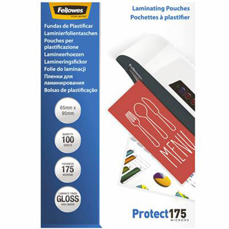 Pochettes de plastification Fellowes 175 microns (100pk)