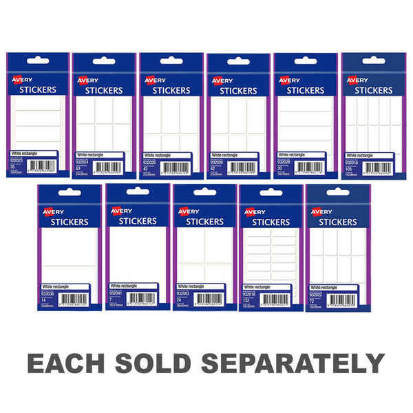 Avery Multi-purpose Rectangle Stickers (Pack of 10)