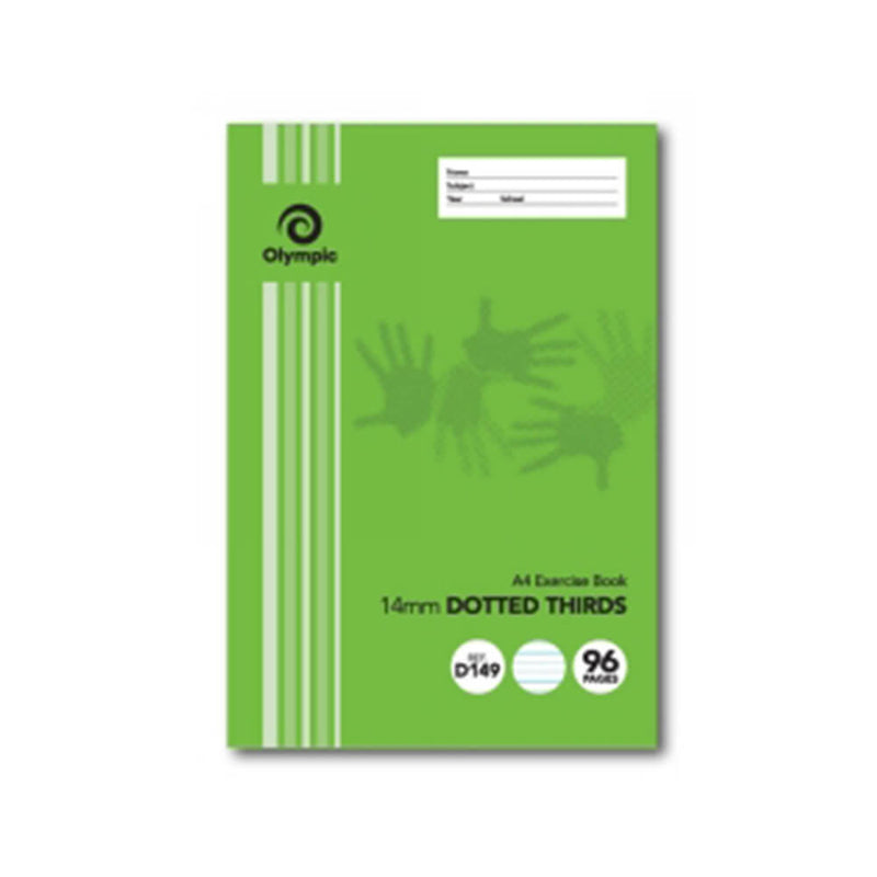 Cahier d'exercices olympique A4 en pointillés, paquet de 20 (vert)